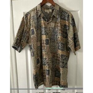 Tori Richard Shirt Colorful Mosaic Tapestry Short Sleeve Mens Size XL